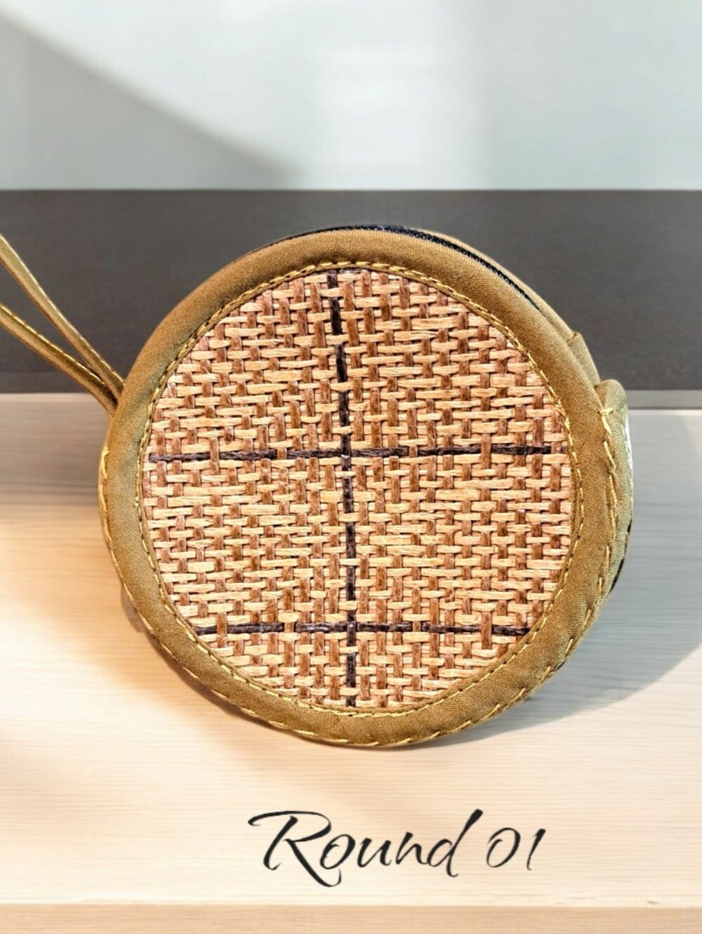 Handwoven Rattan Coin Purse - Round - Picture 6 of 10